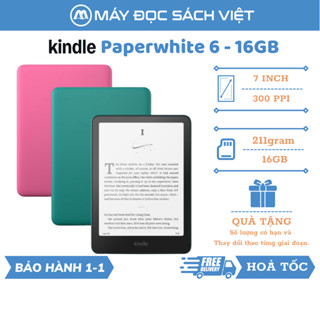Máy đọc sách Kindle Paperwhite 6 | BLACK/JADE/RASPBERRY