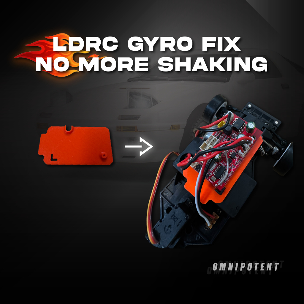 [ mod LDRC ] Plate cố định mạch cho LDRC ( Fix gyro zin của xe LDRC hết lắc )