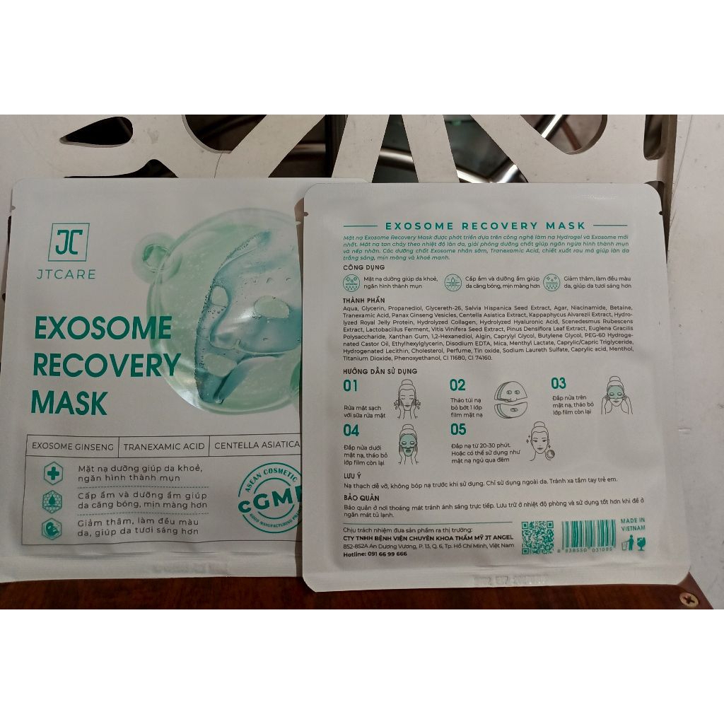Mặt nạ thạch nhã lê_JT care exosome recovery mask