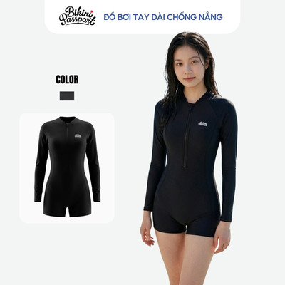 Đồ bơi một mảnh nữ tay dài chống UV đi du lịch - Bikini Passport - BS260_BL