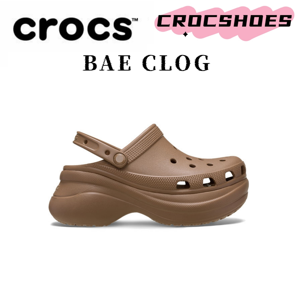 Giày nữ đế dày Crocs Bae Clog Retro-Trắng -Brown-206302-100