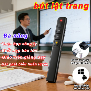 【COD】Bút Trình Chiếu PPT Điều Khiển Từ Xa Không Dây Có Đèn Laser Màu Đỏ Cho Máy Tính/Laptop - Hãng ABC