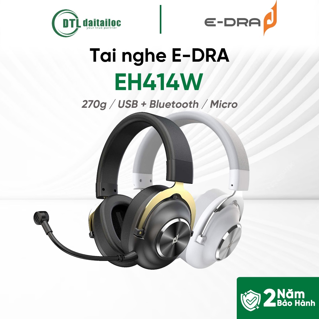 Tai nghe không dây gaming E-dra EH414W | Chính Hãng | Bảo Hành 24 Tháng