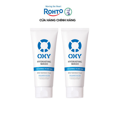 [KOL] COMBO 02 Gel rửa mặt cho nam sạch dịu nhẹ,giảm khô căng Oxy Hydrating Wash(100gx2)+Tặng Rửa mặt Fullsize 100g