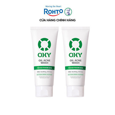 [KOL] COMBO 02 Sữa rửa mặt cho nam sạch dịu nhẹ, kiềm dầu Oxy Oil Acne Wash(100gx2)+Tặng Sữa rửa mặt Fullsize 100g
