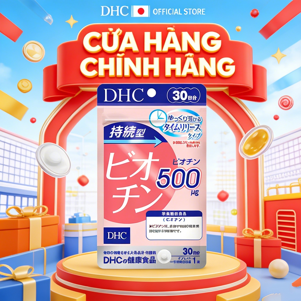 Viên uống DHC Biotin hỗ trợ tốt cho da và tóc (30 Ngày) - TPBVSK DHC Sustained Release Biotin