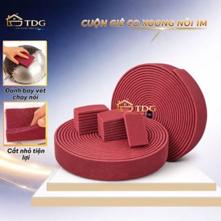 Cuộn giẻ cọ xoong nồi TDG dài 1m chà gỉ set vết cháy miếng cà nhám mài mạnh dễ dùng tiết kiệm HH207