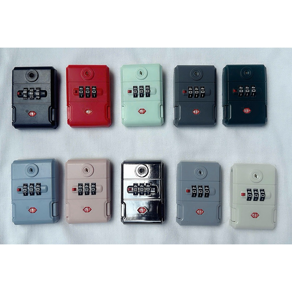 Khoá số vali nhôm vali khoá sập 74x51mm nhiều màu, đầy đủ phụ kiện