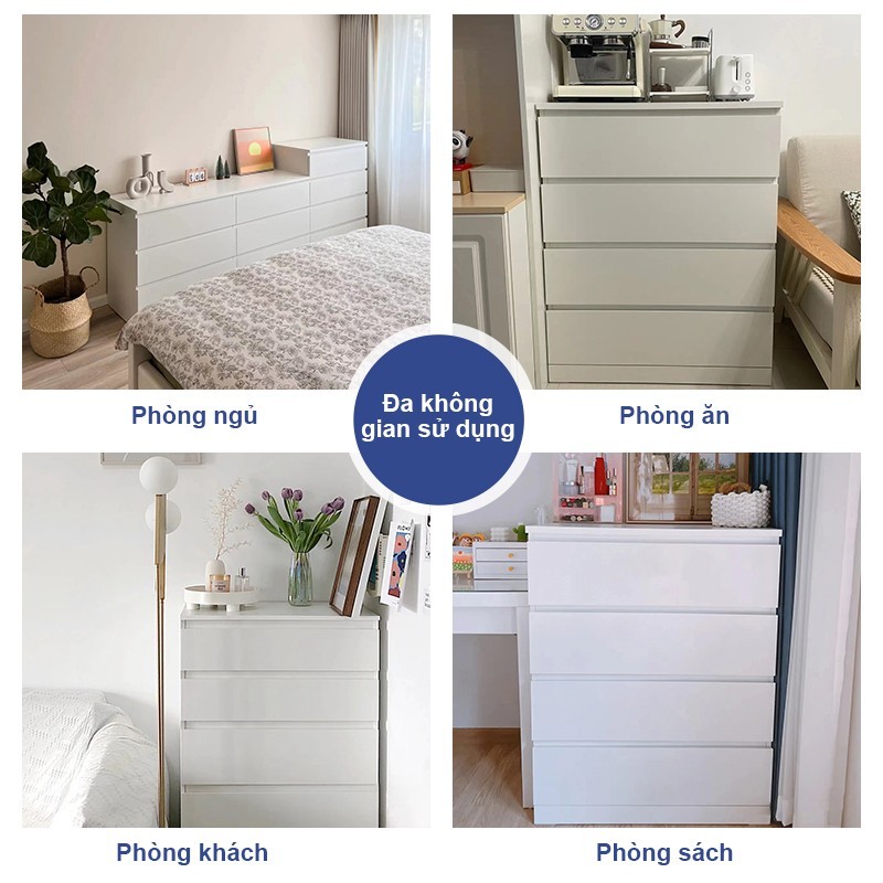 SUNNY Tủ Đựng Quần Áo Gấp Gọn, Tủ Ngăn Kéo Gỗ MDF Chống Ẩm Đa Năng 3/4/5 Tầng | BigBuy360 - bigbuy360.vn