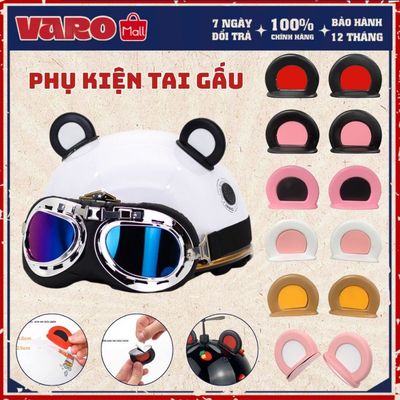 [1 Cặp] Tai Gấu Gắn Mũ Bảo Hiểm Cực Xinh Độc Lạ Cute Đi Xe Máy Varo Helmet