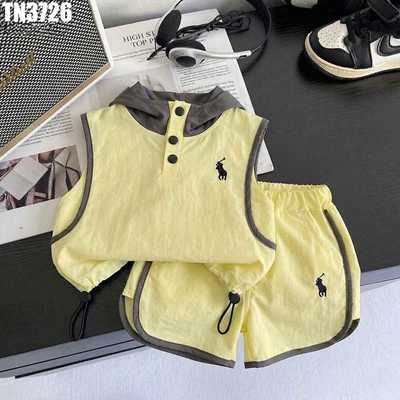 Set Đồ Bộ Áo Sát Nách Nón Thể Thao Huy Hiệu Cho Bé Trai 1-5 Tuổi MINTSCLOSET Quảng Châu - TN3726