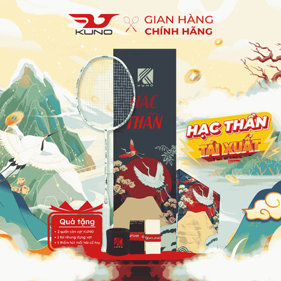Vợt Cầu Lông KUNO Hạc Thần Limited HT001 Tấn Công Uy Lực Mạnh Mẽ , Trọng Lượng 4U Chuyên Công Phiên Bản Kỷ Niệm Full Box