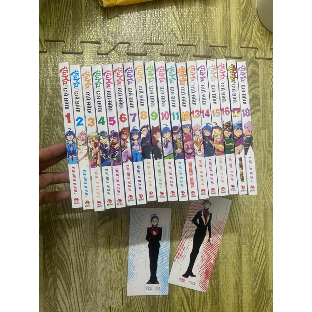 (+post) Bộ 18q vở tr.tr cũ Iruma giá đáo tập 1-18+ poster+4pk