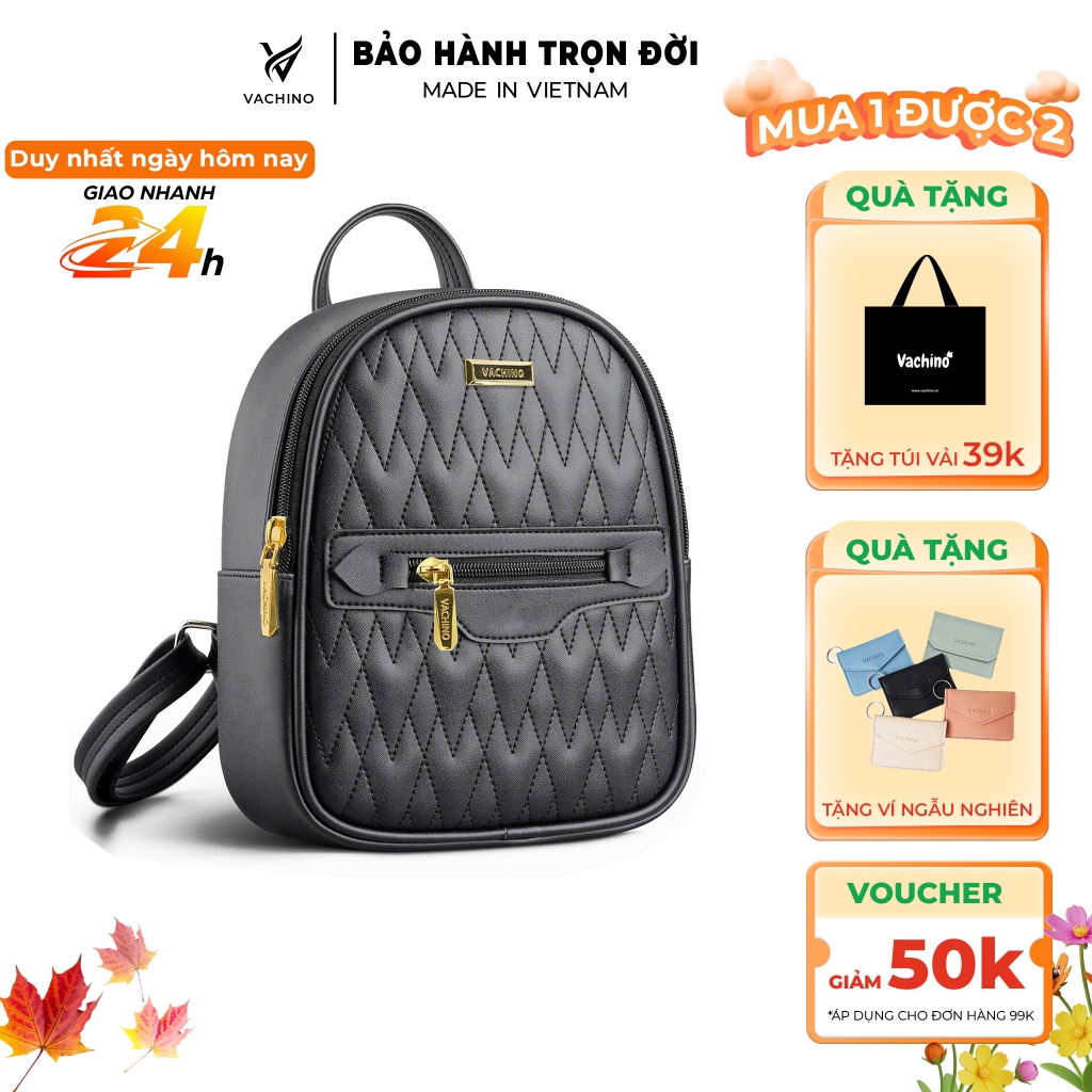 Balo da nữ thêu hoạ tiết thời trang VACHINO-BG025