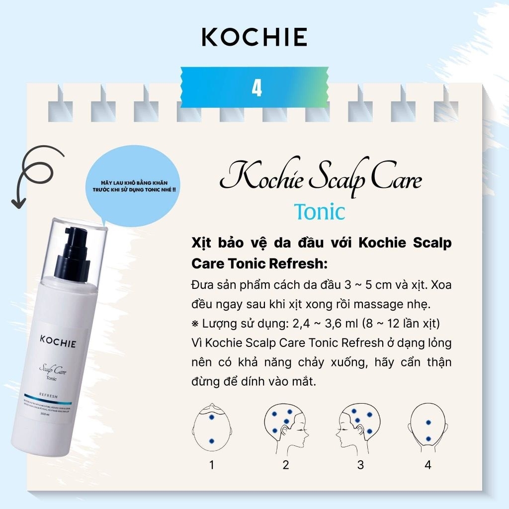 xịt bảo vệ da đầu kochie 200ml