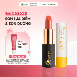 Bộ Chăm Sóc Môi Xinh Gồm Son Lụa Và Son Dưỡng Cỏ Mềm