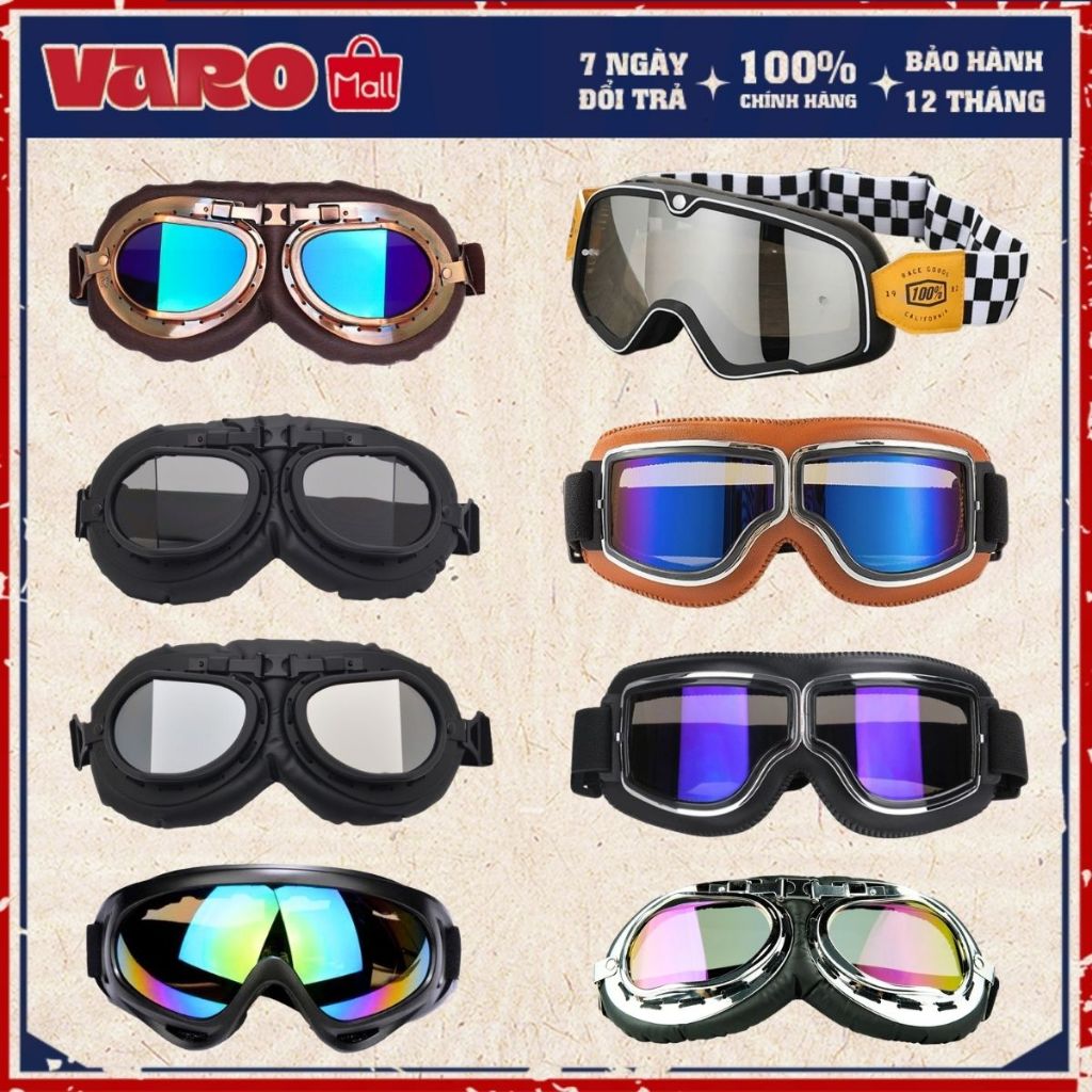 Kính phi công, kính UV400 mắt kính nhiều màu - Phụ kiện gắn mũ bảo hiểm cao cấp