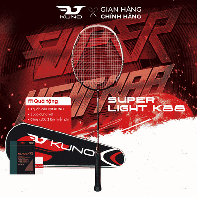 Vợt Cầu Lông KUNO Super Light K88SP, 6U Khung Carbon Siêu Bền, Công Thủ Toàn Diện Phù Hợp Cho Người Mới Chơi