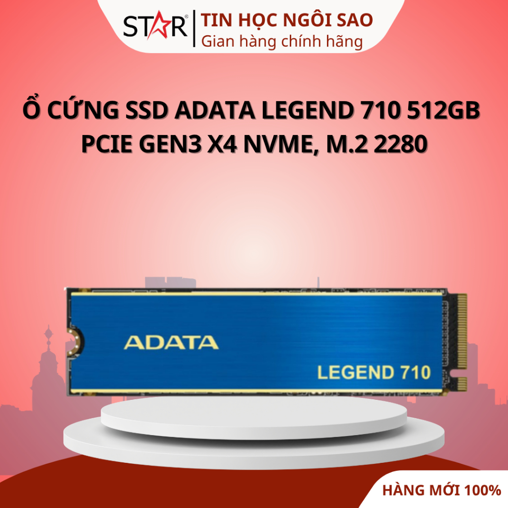 Ổ Cứng SSD ADATA LEGEND 710 512GB | PCIe Gen3 x4 NVMe, M.2 2280 - Bảo hành 60 tháng