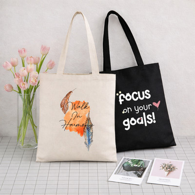 Túi vải Tote in BST Vintage kích thước 33x37 có ngăn phụ và khóa khéo đựng vừa A4 Loza TOTE30
