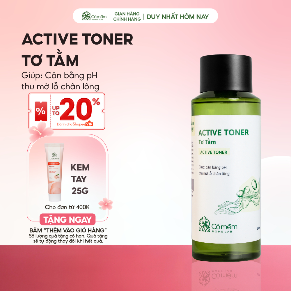 Active Toner Tơ Tằm Dưỡng Ẩm Cho Da Cỏ Mềm 150ml
