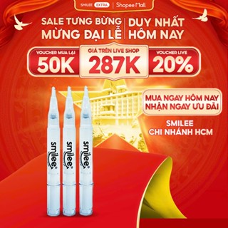 [GIÁ 279K TẠI LIVE SHOP] Bộ 3 bút gel làm trắng răng Smilee, làm trắng răng bật 2-6 tone tại nhà an toàn hạn chế ê buốt