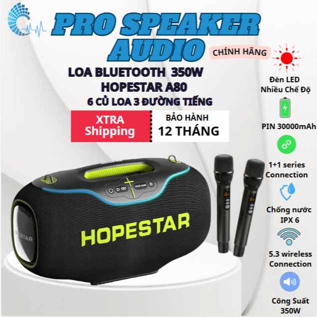 Loa Bluetooth Hopestar A80 Mới Nhất  3 đường tiếng CAO CẤP phiên bản 2025   Âm Thanh Siêu Bass Công 