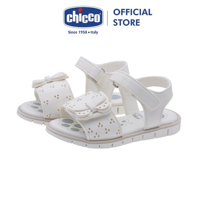 Sandal tập đi trẻ em Chicco Cristal bướm trắng