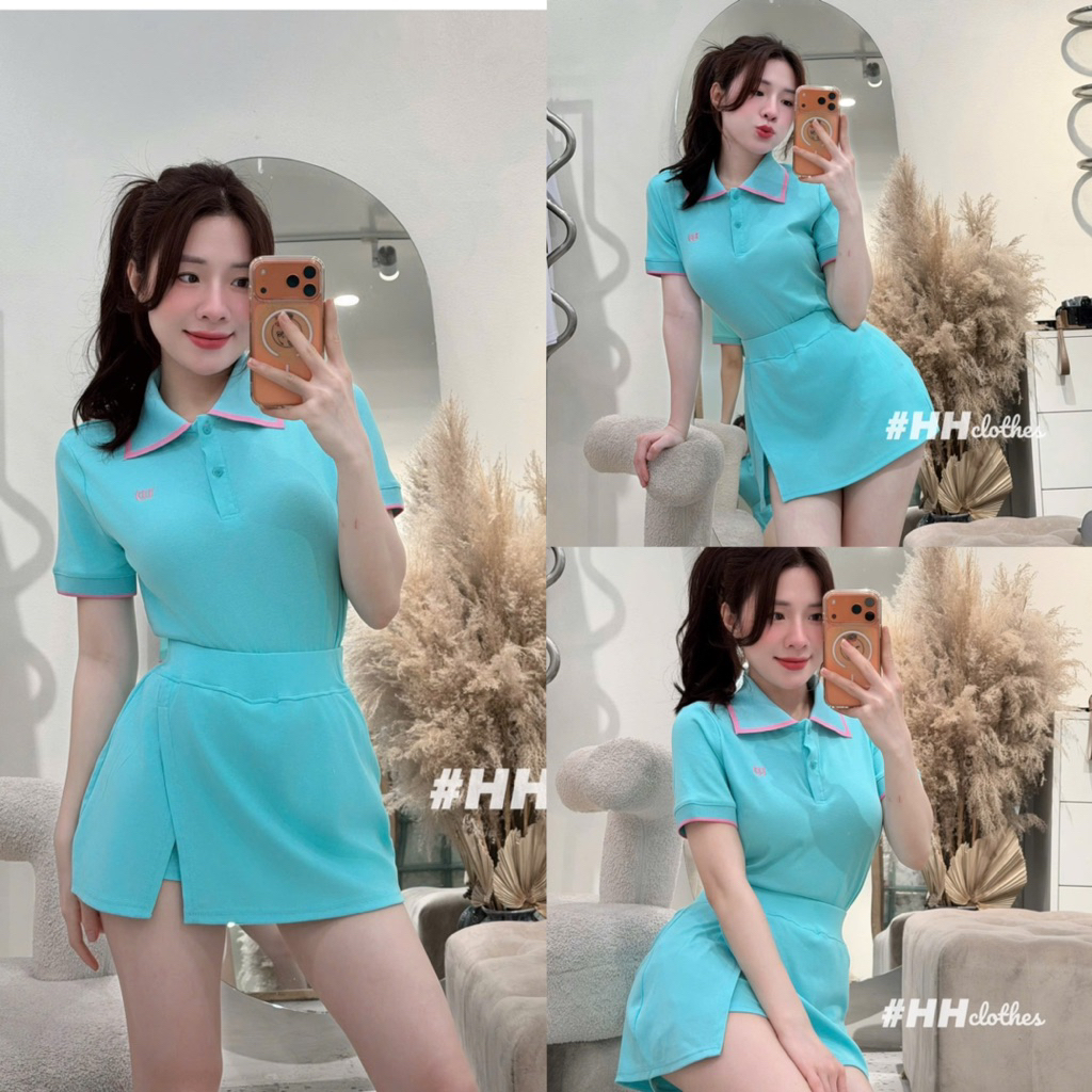 Set thể thao wilson xanh mẫu mới về hàng, set đồ pickleball nữ năng động