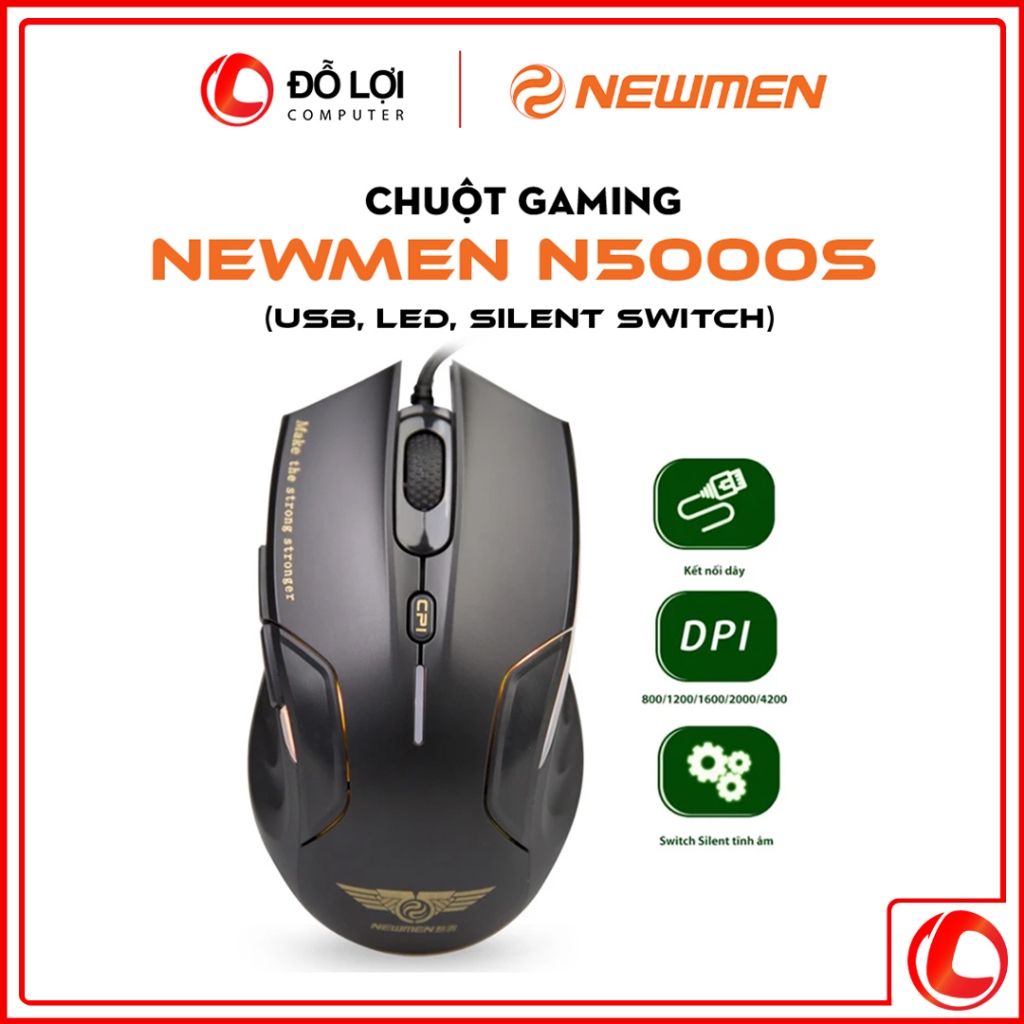 Chuột Có Dây Gaming Newmen N5000S LED, Silent switch