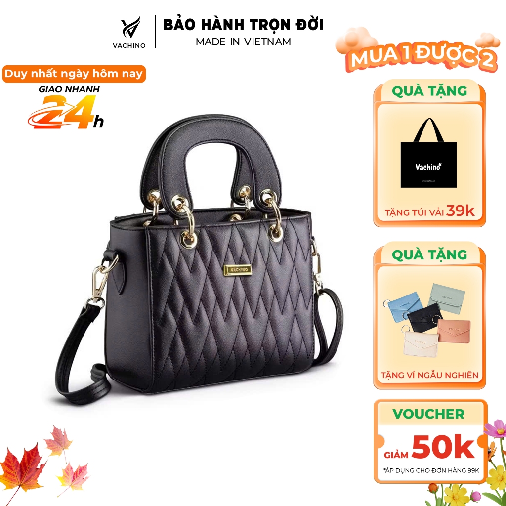 Túi Vachino (Thời trang sang chảnh dáng cốp vuông -Túi xách da đeo chéo TX061)