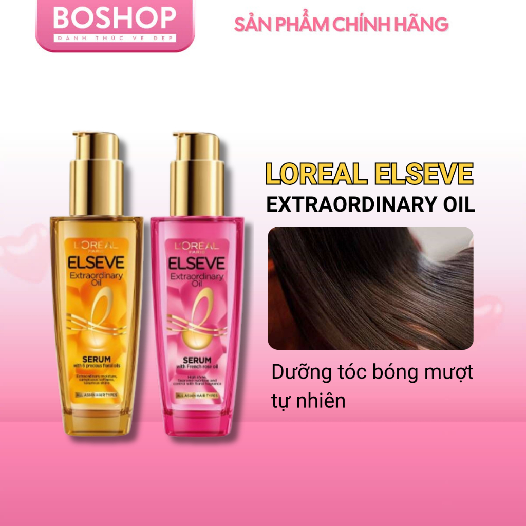 Dầu Dưỡng Tóc L'Oreal Elseve Extraordinary Giúp Tóc Bóng Mượt Tự Nhiên 100ml