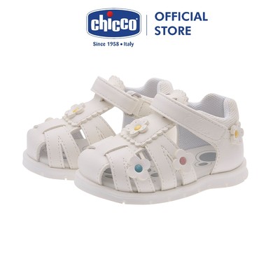 Sandal tập đi trẻ em Chicco Foggy hoa trắng