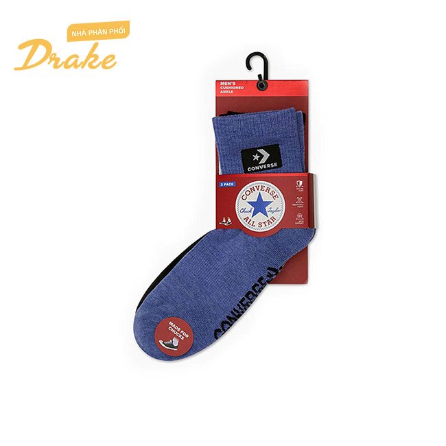 Combo 3 vớ Converse Stacked Patch Crew Socks