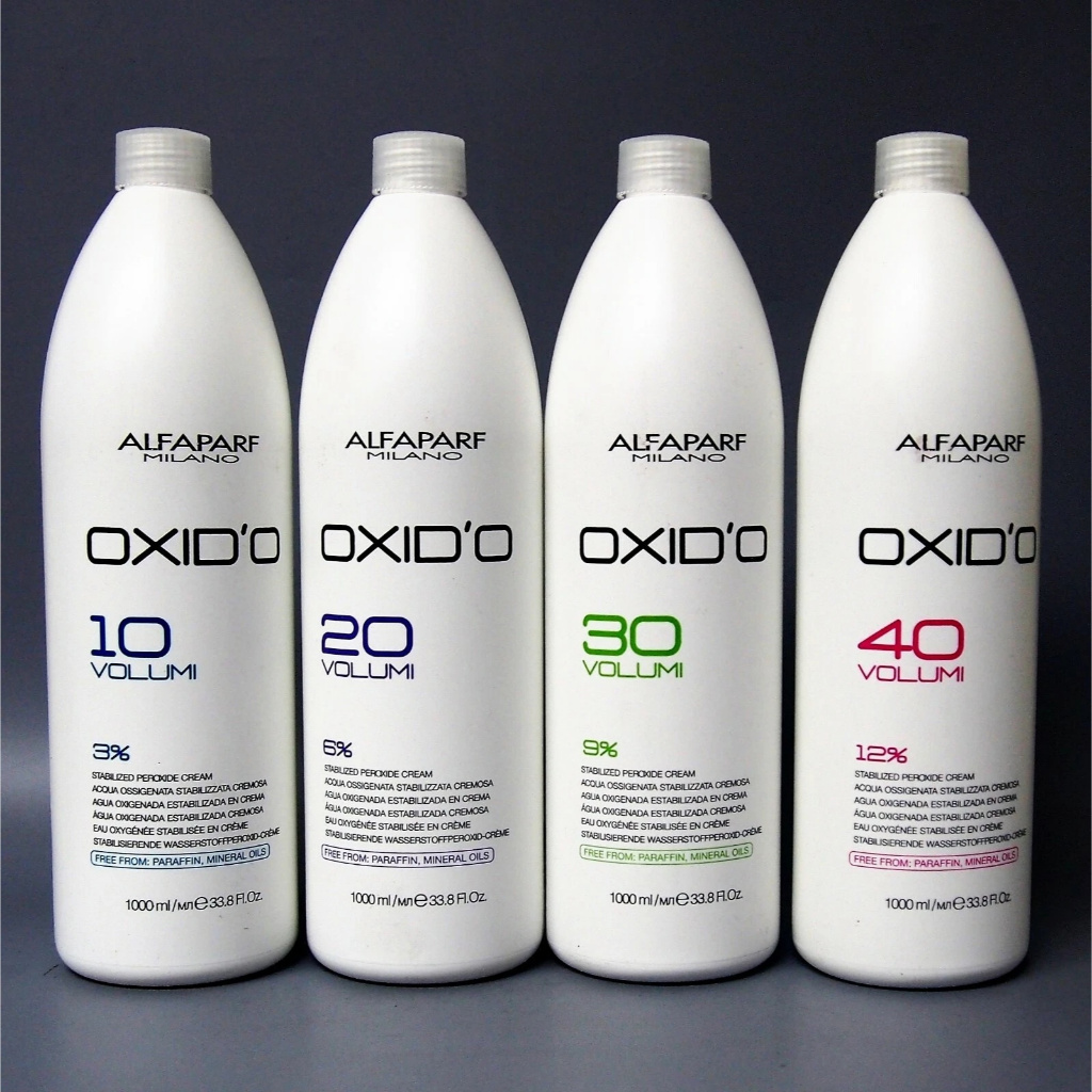 Kem oxy trợ nhuộm thuần chay Alfaparf Milano - Oxid'o Stabilized Peroxide Cream 1000ml