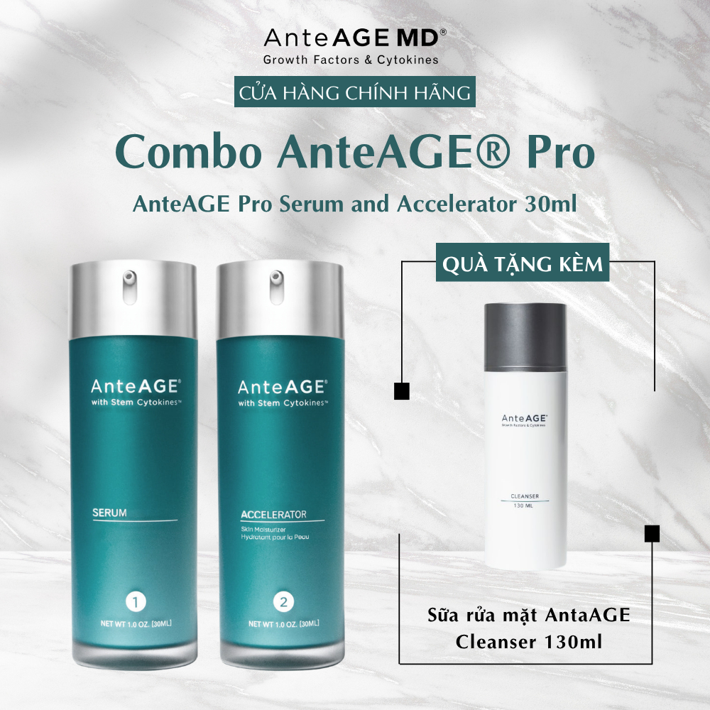 Bộ đôi Sản Phẩm AnteAGE® Pro System - AnteAGE® Pro Serum 30ml Và Pro Accelerator 30ml