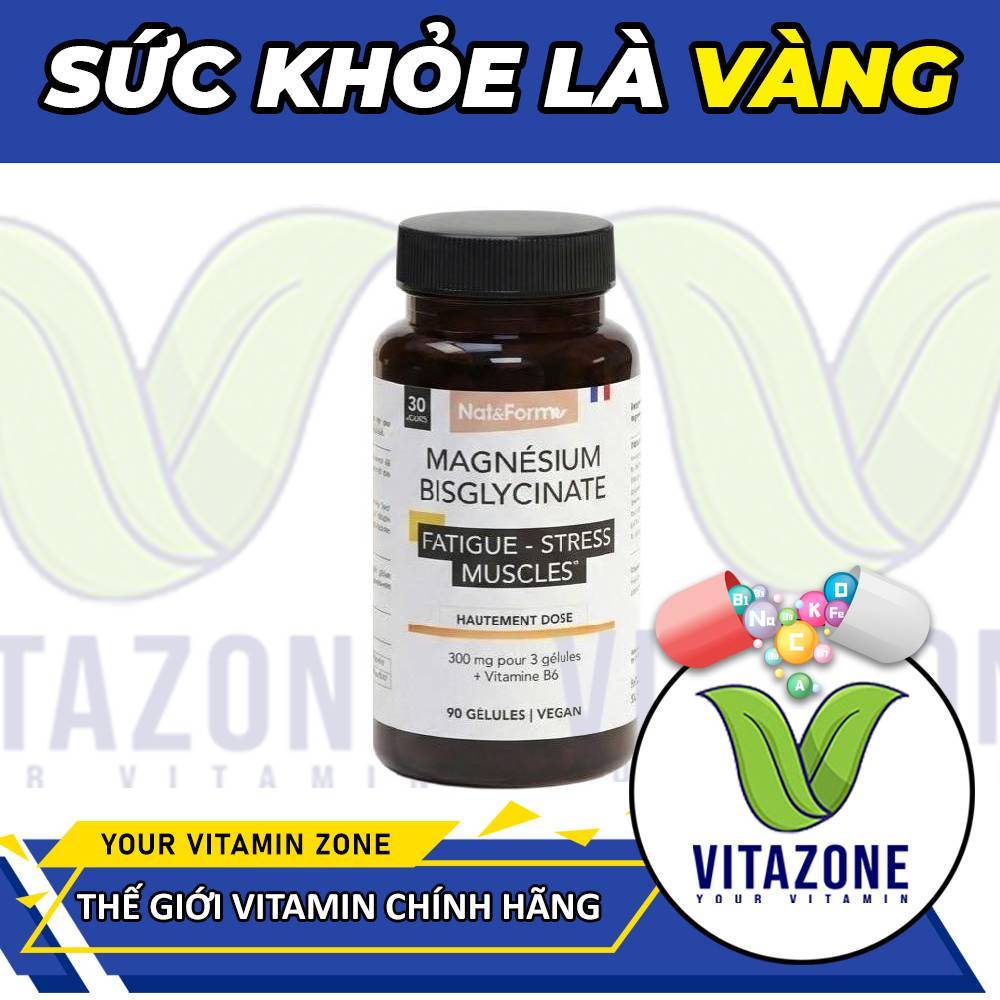 Nat&Form Magnesium Bisglycinate - Bổ Sung Magie, Ngủ Ngon