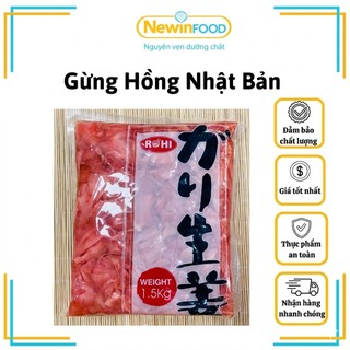 ( HỎA TỐC 4H HCM) Gừng Hồng Sushi Nhật Bản 1,5kg Ngâm Chua Ngọt Ăn Kèm Sashimi Cá Hồi – Chuẩn Vị Nhật