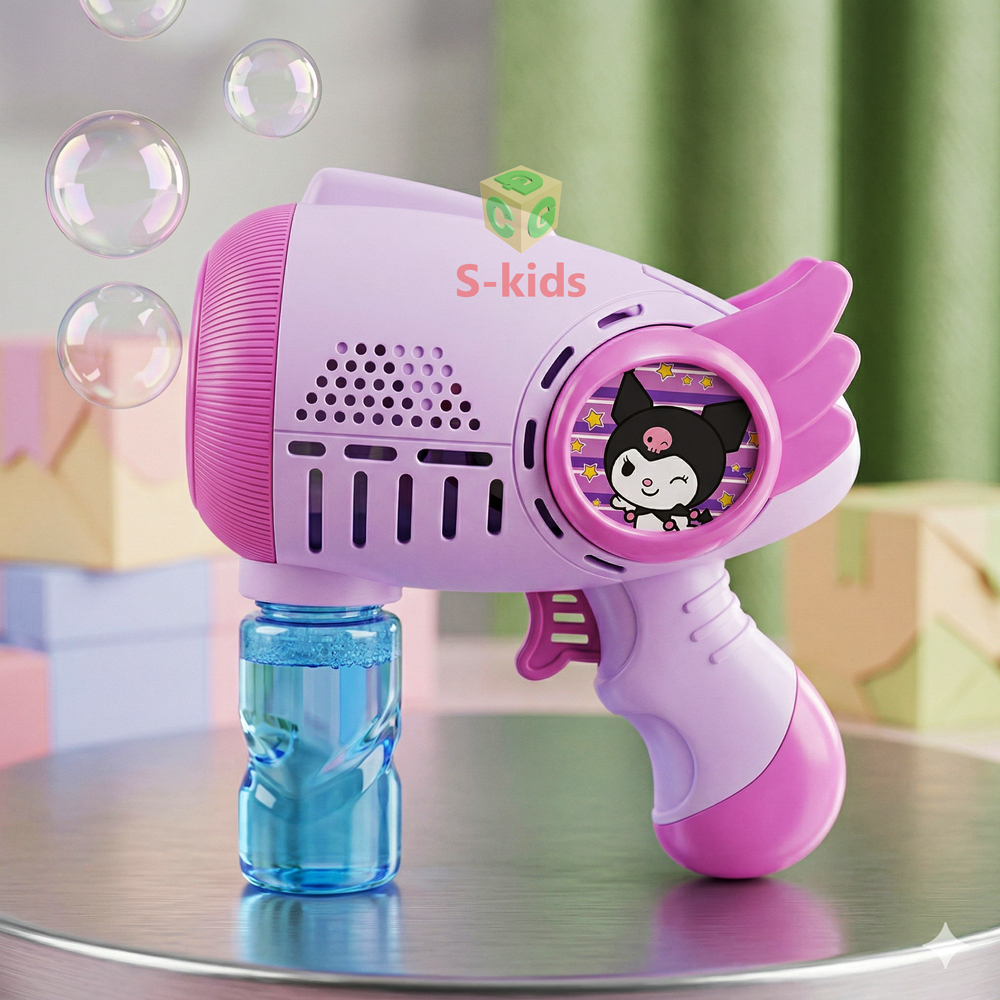 Phiên bản mới - Đồ chơi bắn bong bóng xà phòng với thiết kế nhỏ gọn, không chảy nước