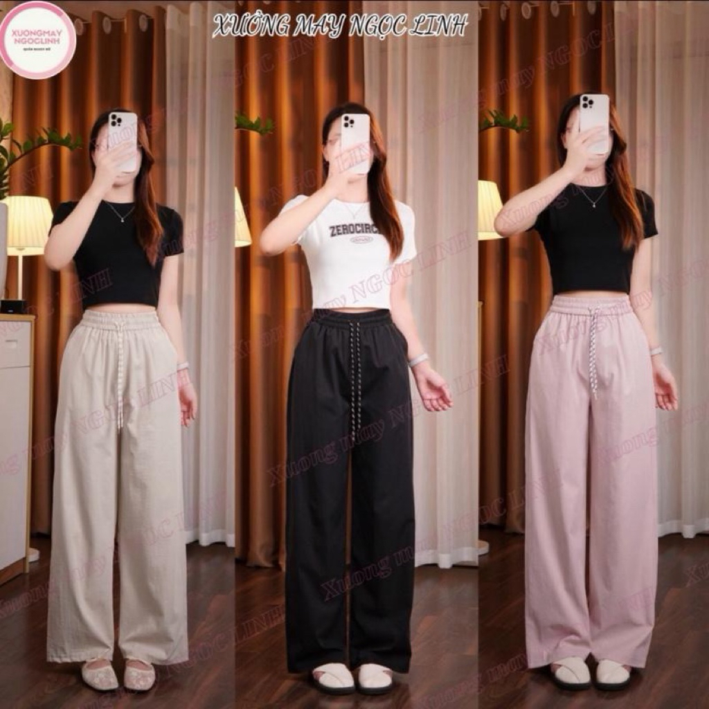 Quần Ống Suông Kaki Cạp Cạp Cao Hack Chân Siêu Hot 10
