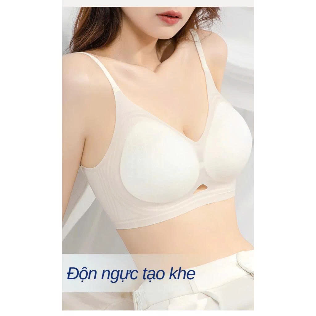 Áo Lót Su Nước Có Đệm Mút Dày Nâng Ngực 4cm Không Lộ Viền Thoáng Mát 9736