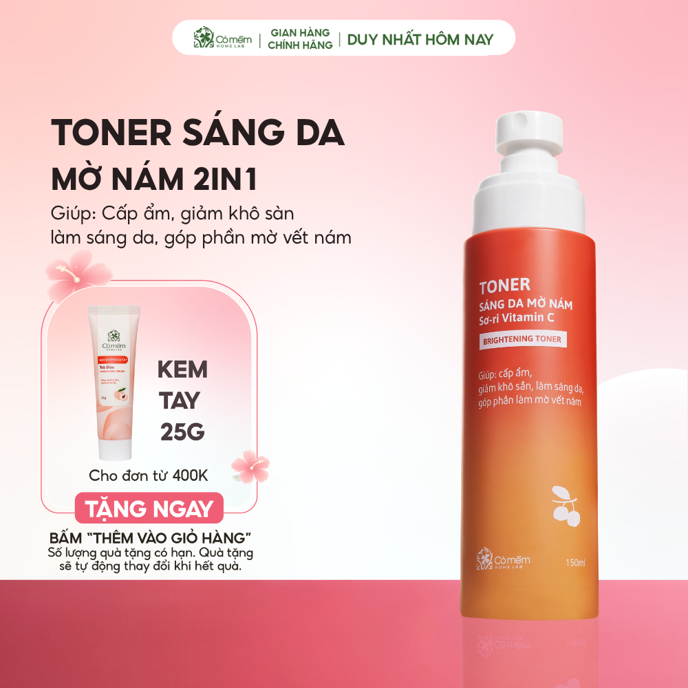 Toner Sáng Da Mờ Nám Tàn Nhang Vitamin C Chiết Xuất Sơ Ri Cỏ Mềm 150ml