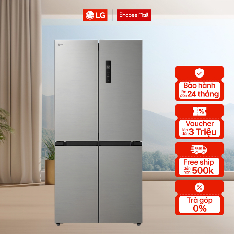 [Chỉ giao lắp HN] Tủ lạnh LG Inverter 474 lít Multi Door LFB47SVM - Miễn phí lắp đặt