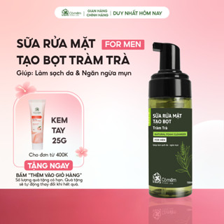 Sữa Rửa Mặt Tạo Bọt Tràm Trà Cho Nam Sạch Sâu Chuẩn Men Kiềm Dầu Giảm Mụn Cỏ Mềm 150ml