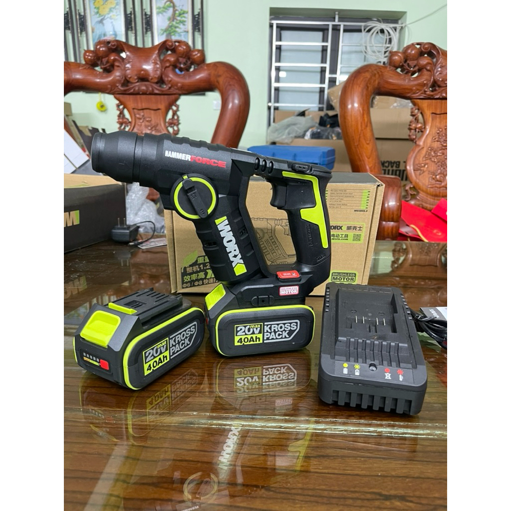 Máy khoan bê tông dùng pin WORX WU380S chính hãng