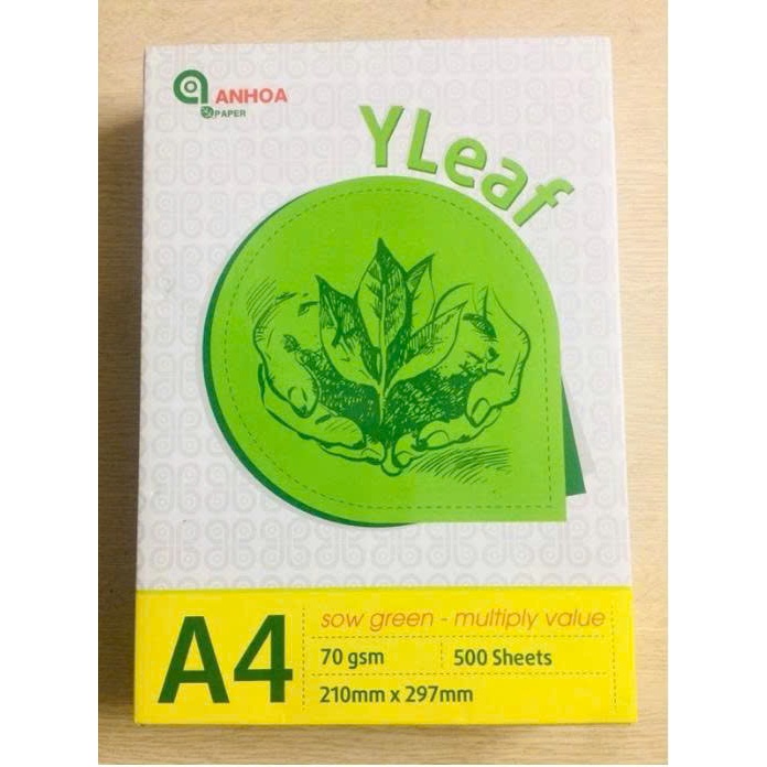 Giấy in A4 AN HÒA / BÃI BẰNG ĐỊNH LƯỢNG 70/90mgs trắng, giá tốt