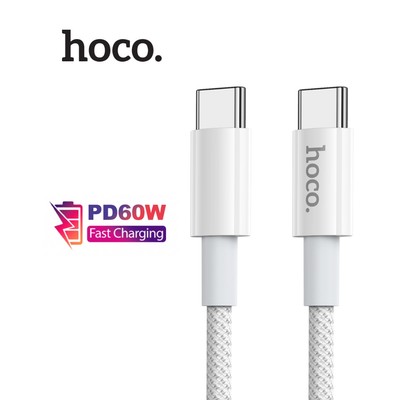 Cáp sạc nhanh Hoco X56 PD60W Type-C to Type-C , hỗ trợ truyền dữ liệu , dây dù dài 1m