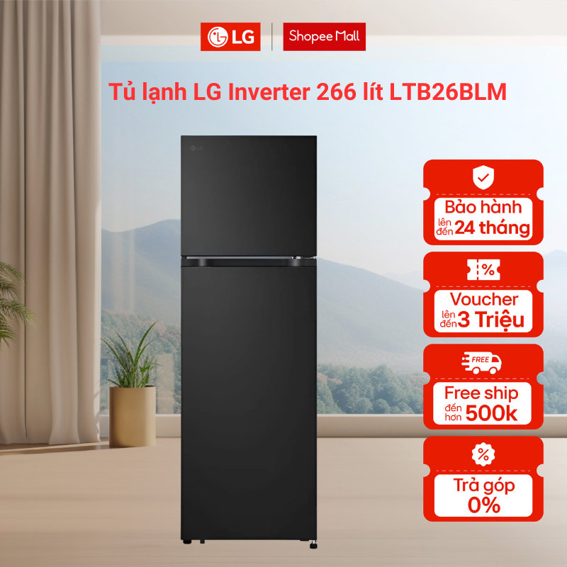 Tủ lạnh LG Inverter 266 lít LTB26BLM
