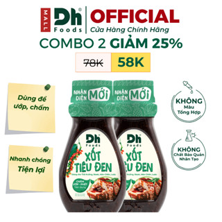 Combo 2 sốt tiêu đen 200gr Dh Foods