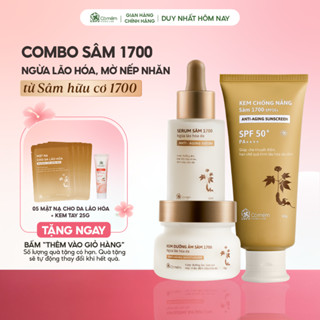 Bộ Chăm Sóc Da 3 Bước Kem Dưỡng Serum Sâm Và Kem Chống Nắng Sâm 1700 Cỏ Mềm